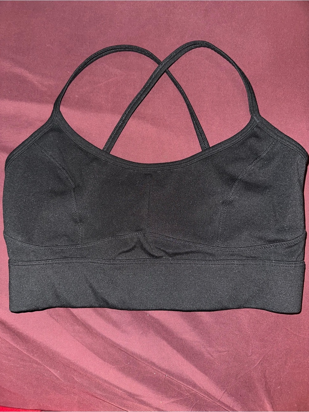 Varley Black Crossback Seamless sports bra size medium